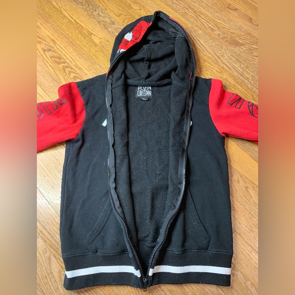 Peepin & Creepin Toronto 95 Raptors Style Shark Hood Full Zip Hoodie - Youth M - Picture 2 of 11